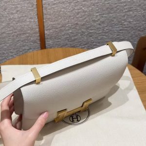Hermes Constance 24 CM Bag Handmade In Epsom Calfskin Leather Gold Hardware 10 Craie - Image 7