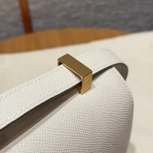 Hermes Constance 24 CM Bag Handmade In Epsom Calfskin Leather Gold Hardware 10 Craie - Image 6