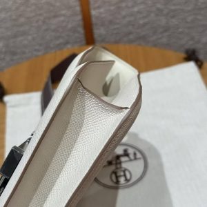 Hermes Constance 24 CM Bag Handmade In Epsom Calfskin Leather Silver Hardware 10 Craie - Image 6
