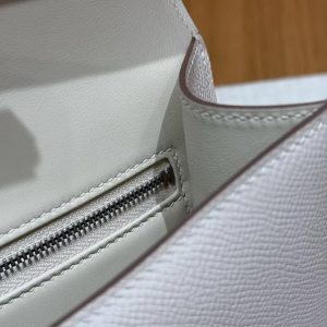 Hermes Constance 24 CM Bag Handmade In Epsom Calfskin Leather Silver Hardware 10 Craie - Image 4