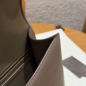 Hermes Constance 24 CM Bag Handmade In Chèvre Calfskin Leather Gold Hardware 18 Etoupe - Image 8