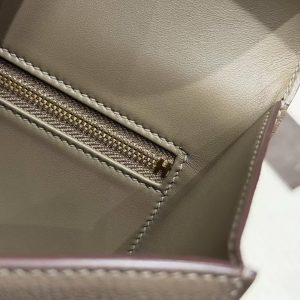 Hermes Constance 24 CM Bag Handmade In Chèvre Calfskin Leather Gold Hardware 18 Etoupe - Image 6