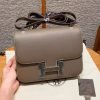 Hermes Constance 24 CM Bag Handmade In Epsom Calfskin Leather Silver Hardware 18 Etoupe