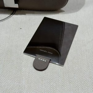 Hermes Constance 24 CM Bag Handmade In Epsom Calfskin Leather Silver Hardware 18 Etoupe - Image 5