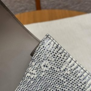 Hermes Constance 24 CM Bag Handmade In Lizard Leather from South Africa Silver Hardware 1B Ombre - Image 9