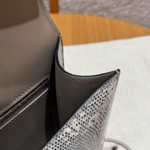 Hermes Constance 24 CM Bag Handmade In Lizard Leather from South Africa Silver Hardware 1B Ombre - Image 8