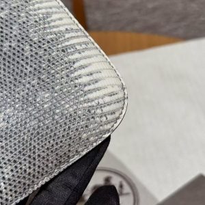Hermes Constance 24 CM Bag Handmade In Lizard Leather from South Africa Silver Hardware 1B Ombre - Image 7