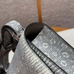 Hermes Constance 24 CM Bag Handmade In Lizard Leather from South Africa Silver Hardware 1B Ombre - Image 5
