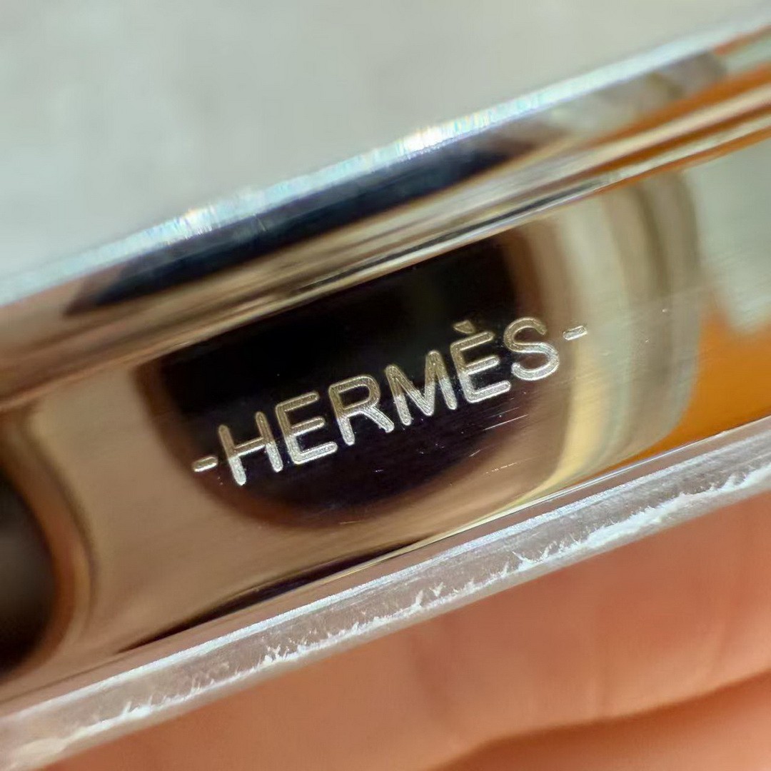 Hermes Constance 24 CM Bag Handmade In Box Calfskin Leather Silver Hardware 36 Brique - Image 12