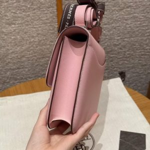 Hermes Constance 24 CM Bag Handmade In Swift Calfskin Leather Silver Hardware 3q Rose Sakura - Image 17