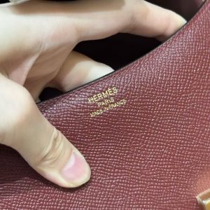 Hermes Constance 24 CM Bag Handmade In Epsom Calfskin Leather Gold Hardware 55 Rouge H - Image 15