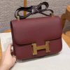 Hermes Constance 24 CM Bag Handmade In Epsom Calfskin Leather Gold Hardware 57 Bordeaux