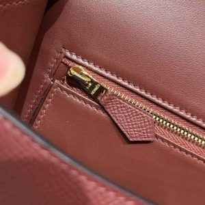 Hermes Constance 24 CM Bag Handmade In Epsom Calfskin Leather Gold Hardware 57 Bordeaux - Image 5