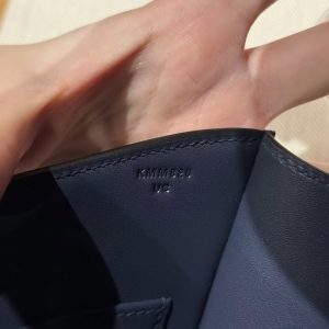 Hermes Constance 24 CM Bag Handmade In Box Calfskin Leather Silver Hardware 73 Blue Saphir - Image 13