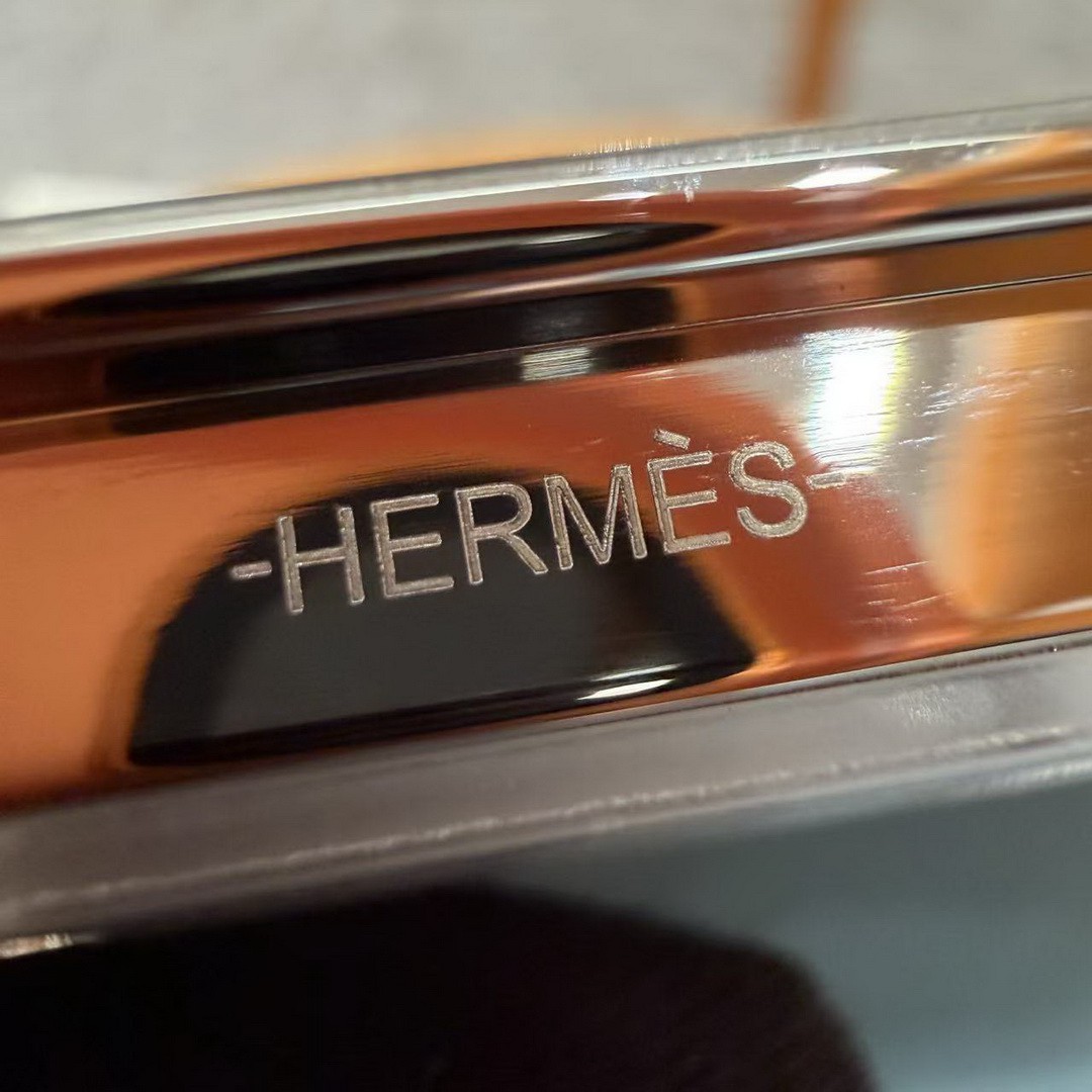 Hermes Constance 24 CM Bag Handmade In Lizard Leather from South Africa Silver Hardware 84 Gris Fonce - Image 13