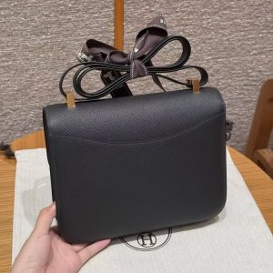 Hermes Constance 24 CM Bag Handmade In Epsom Calfskin Leather Gold Hardware 89 Nior - Image 2