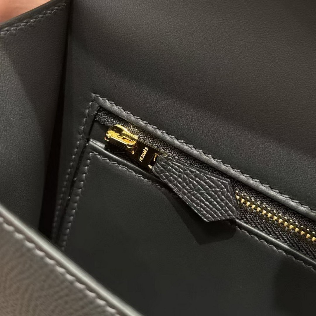 Hermes Constance 24 CM Bag Handmade In Epsom Calfskin Leather Gold Hardware 89 Nior - Image 14