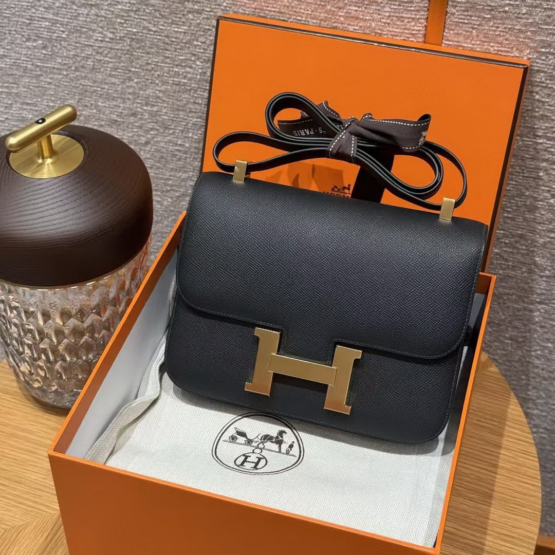 Hermes Constance 24 CM Bag Handmade In Epsom Calfskin Leather Gold Hardware 89 Nior - Image 3