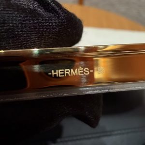 Hermes Constance 24 CM Bag Handmade In Alligator Leather from Mississippi Gold Hardware 89 Noir - Image 12