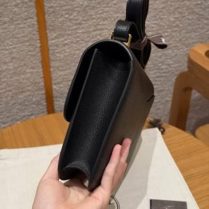 Hermes Constance 24 CM Bag Handmade In Chèvre Calfskin Leather Gold Hardware 89 Noir - Image 17