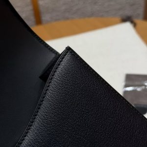 Hermes Constance 24 CM Bag Handmade In Chèvre Calfskin Leather Gold Hardware 89 Noir - Image 9