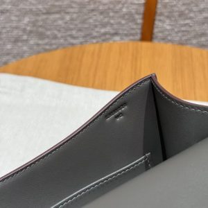 Hermes Constance 24 CM Bag Handmade In Epsom Calfskin Leather Silver Hardware 8F Etain - Image 12