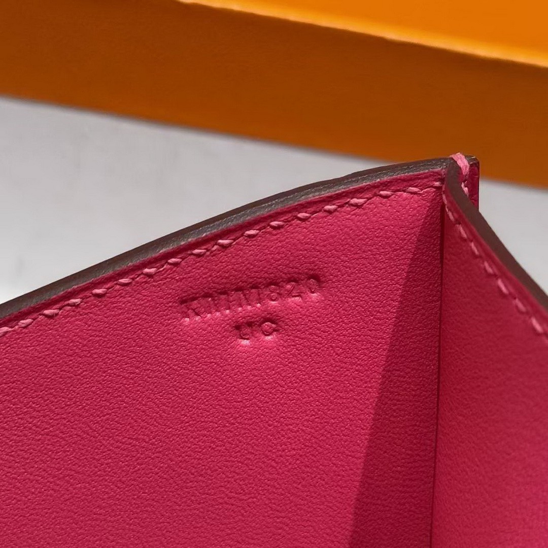 Hermes Constance 24 CM Bag Handmade In Chèvre Calfskin Leather Silver Hardware 90 Framboise - Image 12