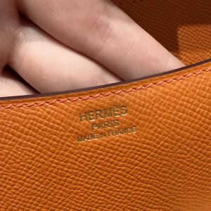 Hermes Constance 24 CM Bag Handmade In Epsom Calfskin Leather Gold Hardware 93 Orange - Image 13