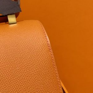 Hermes Constance 24 CM Bag Handmade In Epsom Calfskin Leather Gold Hardware 93 Orange - Image 3