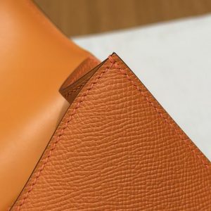 Hermes Constance 24 CM Bag Handmade In Epsom Calfskin Leather Silver Hardware 93 Orange - Image 6