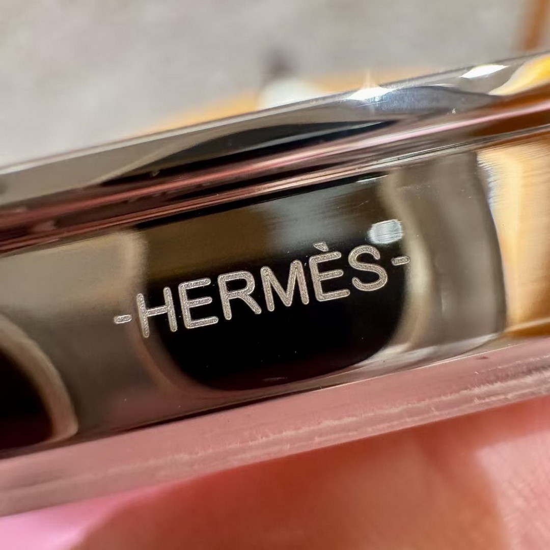 Hermes Constance 24 CM Bag Handmade In KK Ostrich Leather from South Africa Silver Hardware L4 Bubble Gum - Image 9