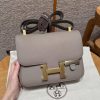Hermes Constance 24 CM Bag Handmade In Epsom Calfskin Leather Gold Hardware M8 Girs Asphalte