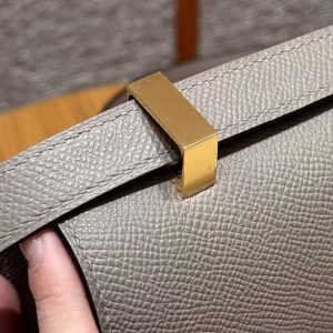 Hermes Constance 24 CM Bag Handmade In Epsom Calfskin Leather Gold Hardware M8 Girs Asphalte - Image 15