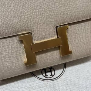 Hermes Constance 24 CM Bag Handmade In Epsom Calfskin Leather Gold Hardware S2 Trench - Image 23