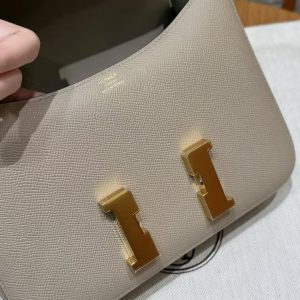 Hermes Constance 24 CM Bag Handmade In Epsom Calfskin Leather Gold Hardware S2 Trench - Image 20