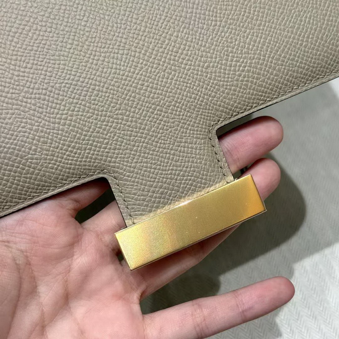 Hermes Constance 24 CM Bag Handmade In Epsom Calfskin Leather Gold Hardware S2 Trench - Image 18