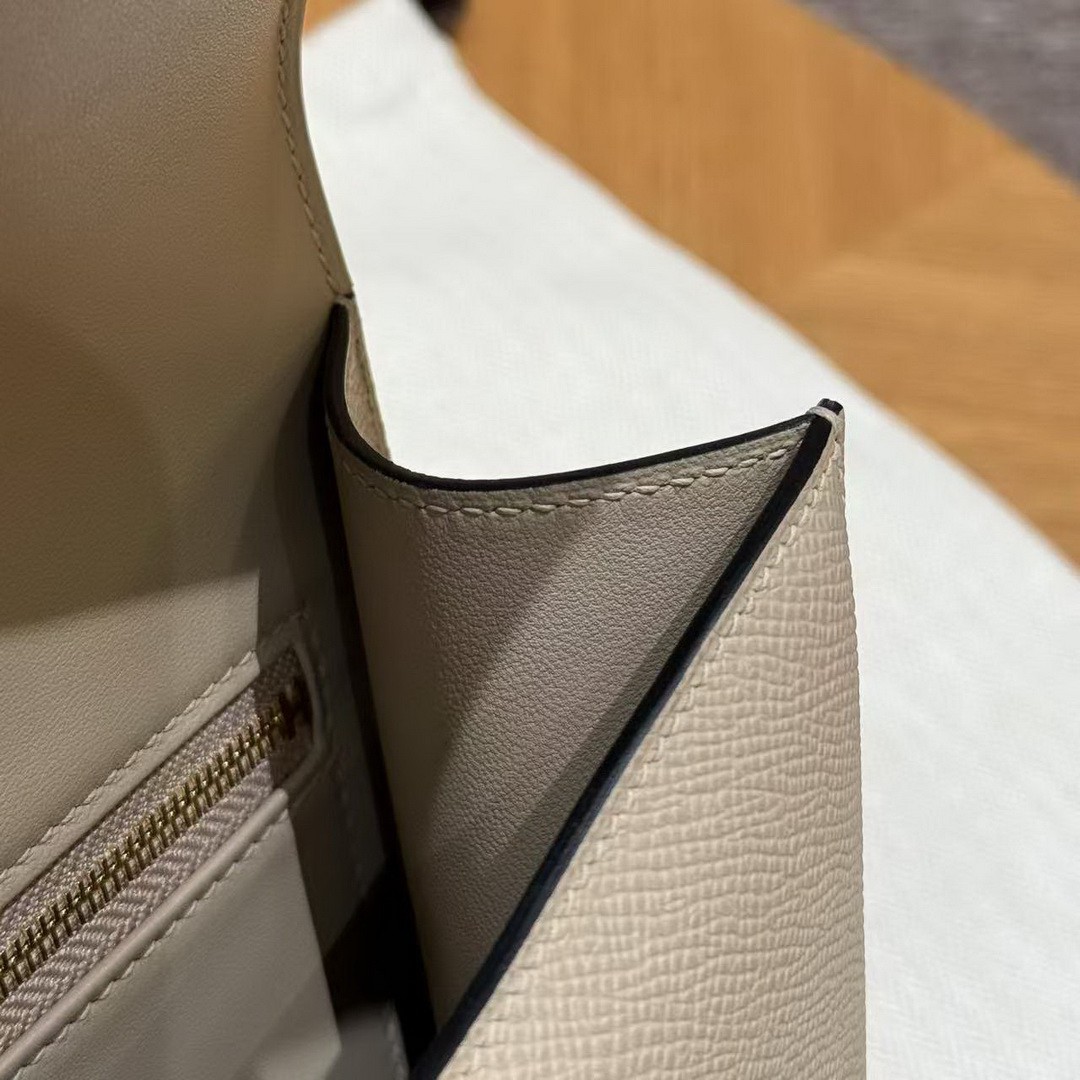 Hermes Constance 24 CM Bag Handmade In Epsom Calfskin Leather Gold Hardware S2 Trench - Image 15