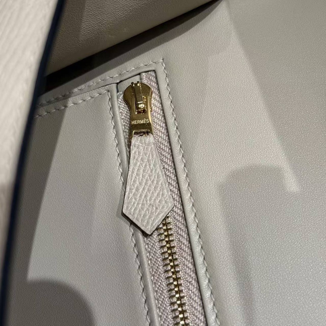 Hermes Constance 24 CM Bag Handmade In Epsom Calfskin Leather Gold Hardware S2 Trench - Image 12