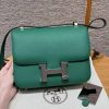 Hermes Constance 24 CM Bag Handmade In Epsom Calfskin Leather Silver Hardware U4 Vert Vertigo