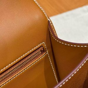 Hermes Constance 24 CM Bag Handmade In Epsom Calfskin Leather Gold Hardware CK37 Gold - Image 21