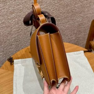 Hermes Constance 24 CM Bag Handmade In Epsom Calfskin Leather Gold Hardware CK37 Gold - Image 8