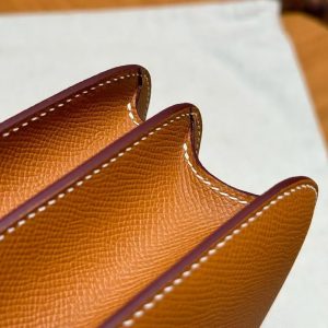 Hermes Constance 24 CM Bag Handmade In Epsom Calfskin Leather Gold Hardware CK37 Gold - Image 7