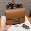 Hermes Constance 24 CM Bag Handmade In Epsom Calfskin Leather Silver Hardware CK37 Gold