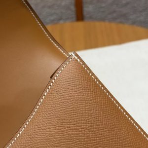 Hermes Constance 24 CM Bag Handmade In Epsom Calfskin Leather Silver Hardware CK37 Gold - Image 4