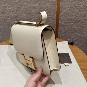 Hermes Constance 24 CM Bag Handmade In Epsom Calfskin Leather Rose Gold Hardware I2 Nana - Image 20