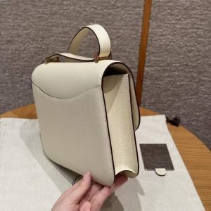 Hermes Constance 24 CM Bag Handmade In Epsom Calfskin Leather Rose Gold Hardware I2 Nana - Image 19