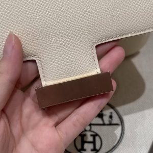 Hermes Constance 24 CM Bag Handmade In Epsom Calfskin Leather Rose Gold Hardware I2 Nana - Image 10