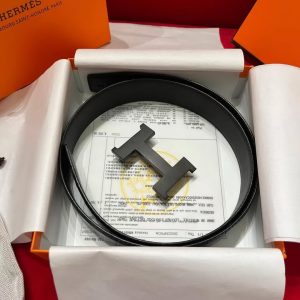 Alternative view of Constance Belt Buckle & Mississippiensis Alligator Leather Strap 38 mm So Black Metal Finish Buckle Noir