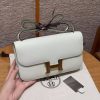 Hermes Constance Elan 24 Bag Handmade In Epsom Calfskin Leather Gold Hardware 0S Vert Fizz