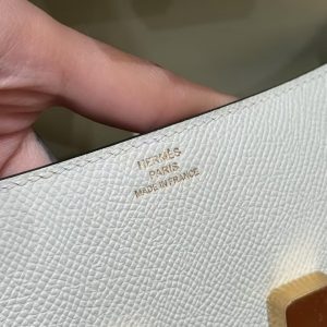 Hermes Constance Elan 24 Bag Handmade In Epsom Calfskin Leather Gold Hardware 0S Vert Fizz - Image 15